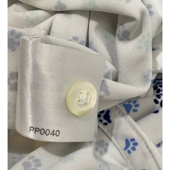 Rhoback Shirt Mens XL White Dog Paw Print Performance Golf Polo Stretch - Picture 9 of 9